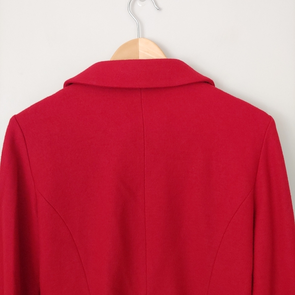 Gerard Darel Wool Button Up Collared Jacket Red Size 8 - Picture 10 of 16